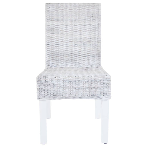 Swen Studio -  Dining Chairs 6 pcs Light Brown Kubu Rattan and Mango Wood(3x246654)